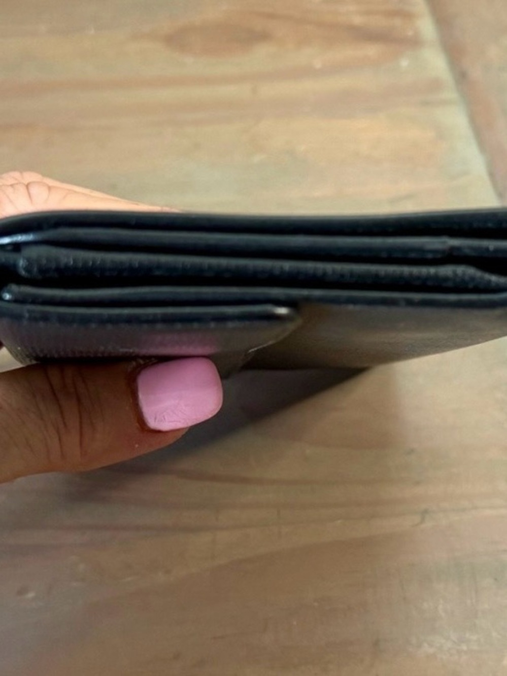 CHANEL Paris Black Caviar Leather Continental Wallet with CC Button XLNT - Picture 7 of 15
